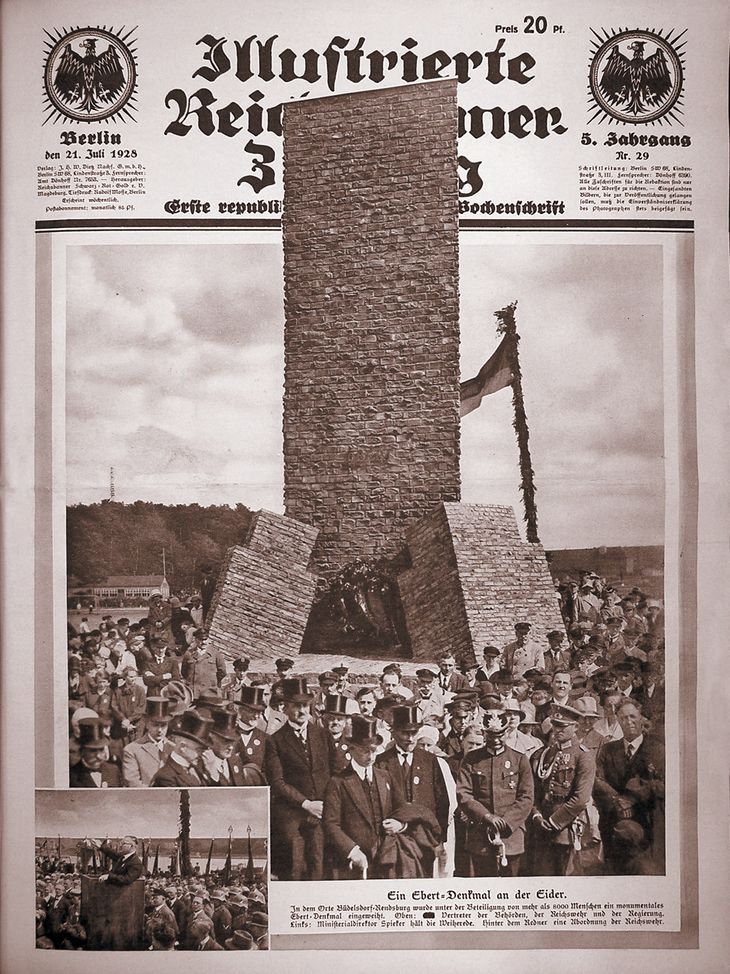 Schwarze Weißes Zeitungstitelblatt. Detailierte Informationen finden sie in der Bildunterschrift. 